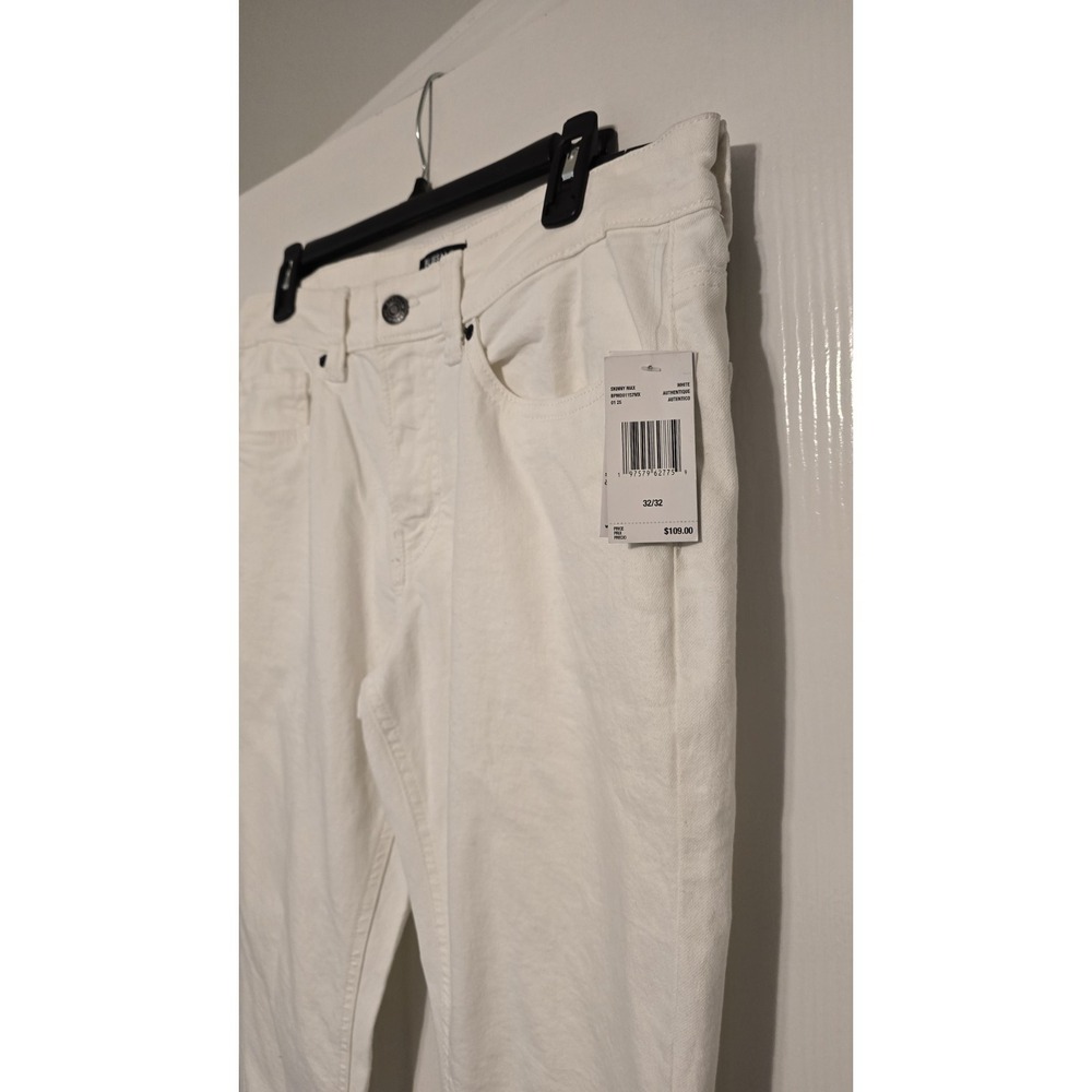 Buffalo David Bitton Jeans Skinny Max Stretch Mens 32x32 (32x31) White NWT Indie - Picture 2 of 11